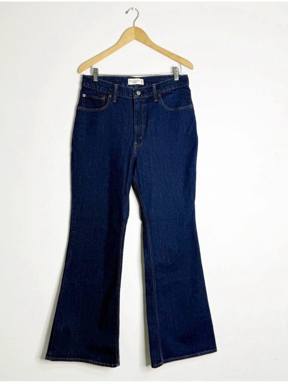 Abercrombie & Fitch Vintage Flare Jeans High Rise 10R Dark Wash 30x32